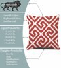 Red Cotton Geometric 16x16 inches Cushion Covers (Pack of 5)