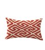 Red Cotton Geometric 18x12 inches Cushion Covers (Pack of 2)