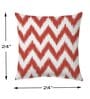 Red Cotton Geometric 24x24 inches Cushion Covers (Pack of 2)