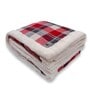 Red Geometric Cotton 200 GSM Double Bed Blanket