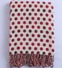 Red Cotton Geometric 80x60 Inches Sofa Throw