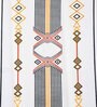 Red Cotton Geometric 9Ft Light Filtering Eyelet (Set Of 2) Long Door Curtains