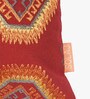 Geometric Pattern Cotton Red Cushion Cover 12 x 18 inches