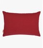 Geometric Pattern Cotton Red Cushion Cover 12 x 18 inches