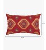 Geometric Pattern Cotton Red Cushion Cover 12 x 18 inches