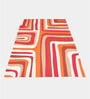 Red Cotton Geometrical 5.7 x 4 Feet Dhurries
