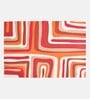Red Cotton Geometrical 5.7 x 4 Feet Dhurries