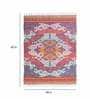 Red Cotton Hand Woven 4 X 5 Feet Dhurrie