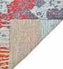 Red Cotton Hand Woven 6 X 8 Feet Dhurrie