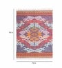 Red Cotton Hand Woven 6 X 8 Feet Dhurrie