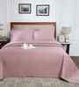 Red Cotton Polyester Solid 100 GSM Double Bed Quilt
