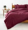 Red Cotton 210TC Colors Striped Heavy Winter Double 400GSM Bedding Set 1 Comforter 1 Bedsheet 2 Pillow Covers