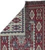 Red Cotton Reversible Machine Woven 3 x 2 Feet Dhurrie
