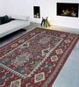 Red Cotton Reversible Machine Woven 3 x 2 Feet Dhurrie