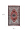 Red Cotton Screen Printed Hand Woven 8 x 5 Feet Dhurrie