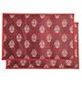 Traditional (17x11) Red & White Cotton (Set of 2) Placemat