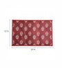 Traditional (17x11) Red & White Cotton (Set of 2) Placemat