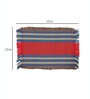 Geometric  Red Cotton 19 X 13 Inches Placemats (Set of 6)