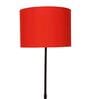 Red Cotton Shade Club Floor Lamp Iron Base