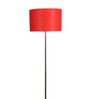 Uniquely Red Cotton Shade Club Floor Lamp With MDF Base
