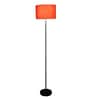 Uniquely Red Cotton Shade Club Floor Lamp With MDF Base