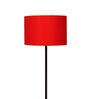 Amber Red Cotton Shade Club Floor Lamp With MDF Base