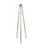 Shady Red Cotton Shade Tripod Floor Lamp With Metal Base