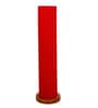 Shubra Red Cotton Shade Column Floor Lamp With Wood Base