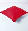 Red Cotton Solid 12x12 Inches Cushion Cover