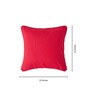 Red Cotton Solid 12x12 Inches Cushion Cover