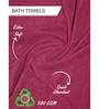 Red Cotton Solid 500 GSM Bath Towels (Set of 2)