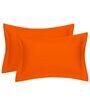 Red Cotton Solid 210TC Plain Set of 2 Pillow Covers