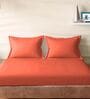 Red Cotton Solid 210TC Plain Set of 2 Pillow Covers