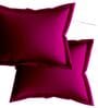 Purple Cotton Solid 210TC Plain Super King Bedsheet with 2 Pillow Covers
