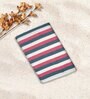 Red Cotton Striped 220 GSM Bath Towels 3 Pc