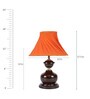 Ashley Orange Fabric Shade Night Lamp With Metal Base