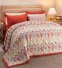 Red Cotton 100 Room Temperature Double Bed Quilt