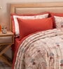 Red Cotton 100 Room Temperature Double Bed Quilt