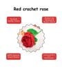 Red Rose Crochet Flower
