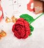 Red Rose Crochet Flower
