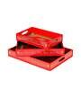Decorative Red MDF (Set of 3) Tray Set