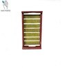 Red Distress Finish Sheesham Wood Rectangle Wall Art with Ganesha