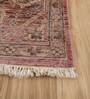 Red Distressed Wool 6 ft x 9 ft Hand Knotted Carpet