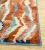 Red Distressed Wool 6 ft x 9 ft Hand Knotted Carpet