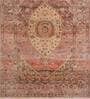 Red Distressed Wool 6 ft x 9 ft Hand Knotted Carpet