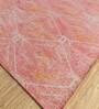 Red Distressed Wool 8 ft x 10 ft Hand Knotted Carpet