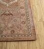 Red Distressed Wool 8 ft x 10 ft Hand Knotted Carpet
