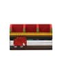 Red Elephant Divided Cutlery and Remote Holder with Wall Mounting Option