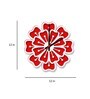 Red Engineered Wood Analog Wall Clock