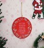 Red Engineered Wood Christman Quote Wall Hanging